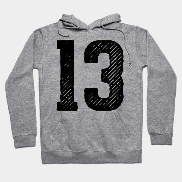 Rough Number 13 Hoodie by colorsplash